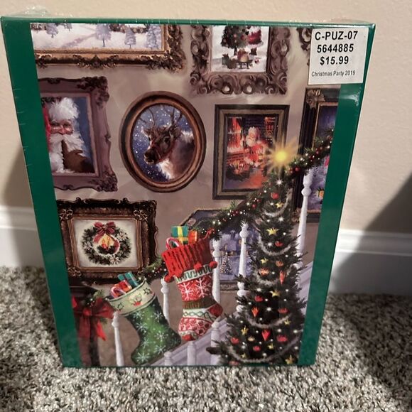 NWT Christmas 1000 piece Puzzle - Brother Sister - oversized pieces - Picture 1 of 5